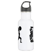 Gym Bodybuilder Personalisiert Edelstahlflasche (Vorderseite)