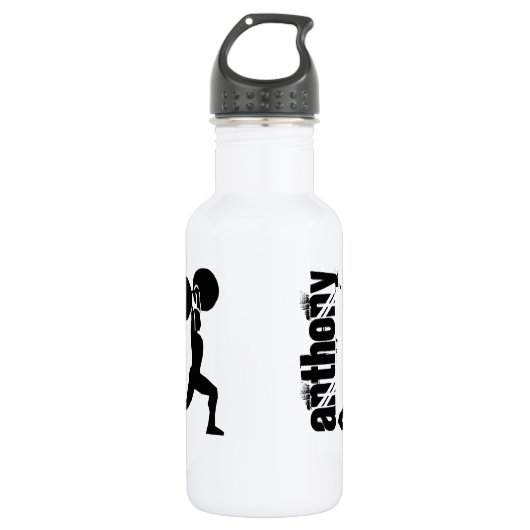 Gym Bodybuilder Personalisiert Edelstahlflasche (Vorderseite)