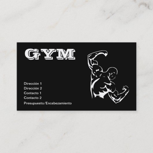 GYM Bodybuilding Visitenkarte (Vorderseite)