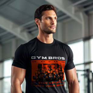 Gym Bros T-Shirt Brüderschaft Workout Motivation