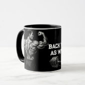 Gym Builds Men Power and Strength Coffee Tasse (Vorderseite Links)