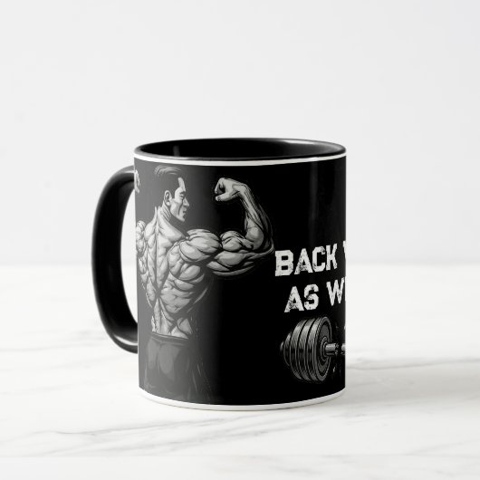 Gym Builds Men Power and Strength Coffee Tasse (Vorderseite Links)