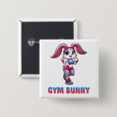Gym Bunny Button (Vorne & Hinten)