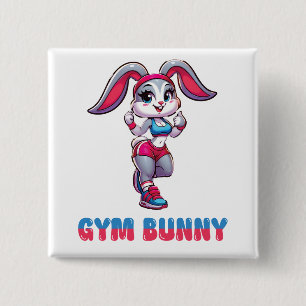 Gym Bunny Button