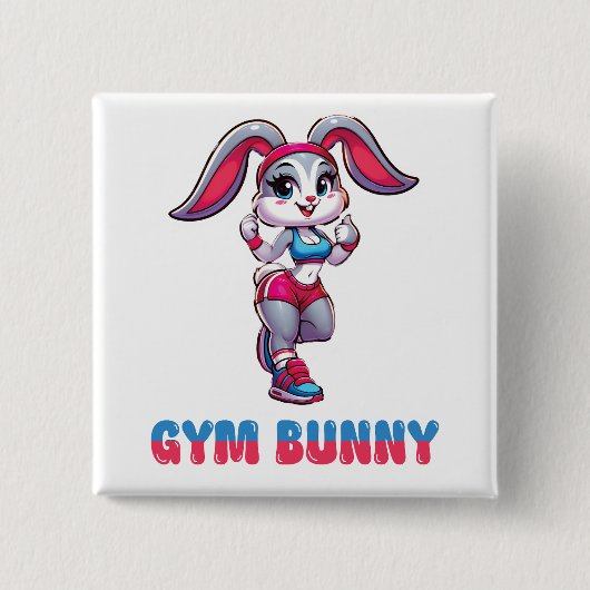 Gym Bunny Button (Vorderseite)
