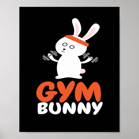 Gym Bunny Fitness Muskel Workout Poster (Vorne)