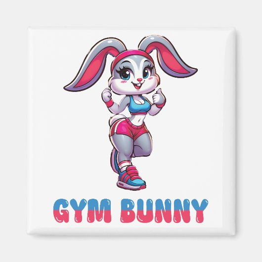 Gym Bunny Magnet (Vorne)