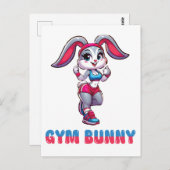Gym Bunny Postkarte (Vorne/Hinten)