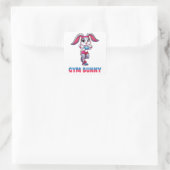 Gym Bunny Quadratischer Aufkleber (Tasche)