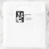 GYM BUNNY RUNDER AUFKLEBER (Tasche)