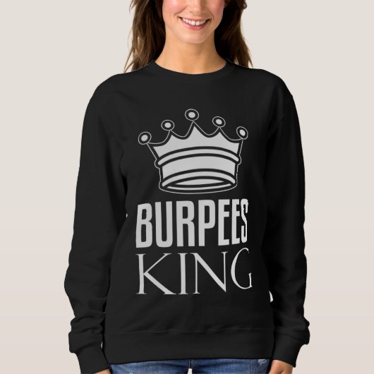 Gym Burpees  For Men Cute Cardio Exercise Sweatshirt (Vorderseite)