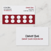 Gym Business Card 10 Class Pass Card Treuekarte (Vorne/Hinten)