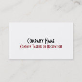 Gym Business Card 10 Class Pass Card Treuekarte (Rückseite)