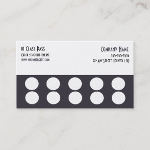 Gym Business Card 10 Class Pass Card Treuekarte