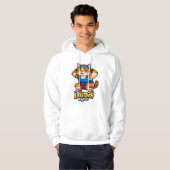 Gym Cat Humor Artwork – Funny Workout Style Hoodie (Vorne ganz)
