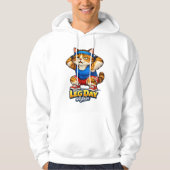 Gym Cat Humor Artwork – Funny Workout Style Hoodie (Vorderseite)