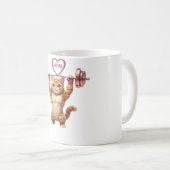 Gym Cat Mom Mug – Funny Mother’s Day Gift Kaffeetasse (VorderseiteRechts)