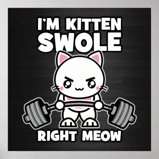 Gym Cat - Workout Motivierend Poster (Vorne)