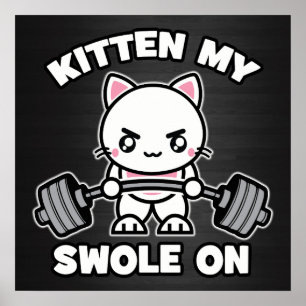 Gym Cat - Workout Motivierend Poster