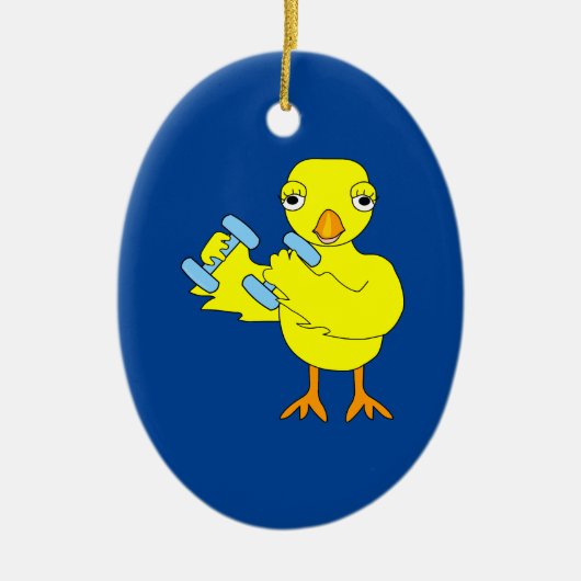 Gym Chick Keramik Ornament (Vorne)