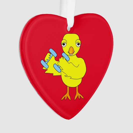 Gym Chick Ornament (Vorderseite)