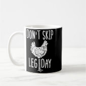 Gym Chicken Dont Skip Leg Day Fun Workout Fitness  Kaffeetasse (Links)