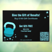 Gym Christmas Gift Results Certificate Promotion Fensteraufkleber (Blatt 3)