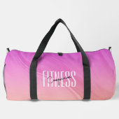 Gym Companion Moderne rosafarbene orange-strahlend Duffle Bag (Rückseite)