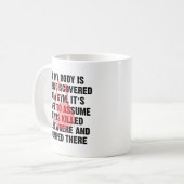 Gym Crime Scene Funny Mug Kaffeetasse (Vorderseite Links)