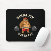 Gym Dad Bod Werlifting Bear Weightlifting Men Mousepad (Mit Mouse)