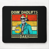 Gym Dad Doin' Dadlifts Daily Men Fathers Day Funny Mousepad (Vorne)