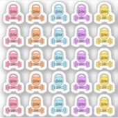 Gym Day Fitness Workout Übung Bujo Planer Aufkleber (Vorderseite)