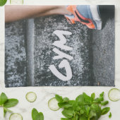Gym Day Jeden Workout Motivation Stairs Orange Geschirrtuch (Gefaltet)