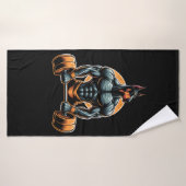GYM Doberman Hundbodybuilder Power-Lifter Badehandtuch (Badehandtuch)