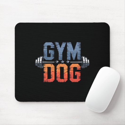 Gym Dog Meaning Gym Dog Costume Weight Lifting Gym Mousepad (Mit Mouse)