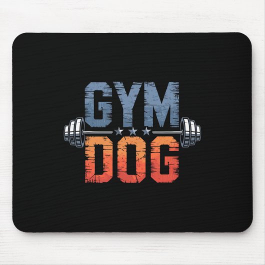 Gym Dog Meaning Gym Dog Costume Weight Lifting Gym Mousepad (Vorne)