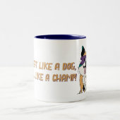 Gym Dog Zweifarbige Tasse (Mittel)