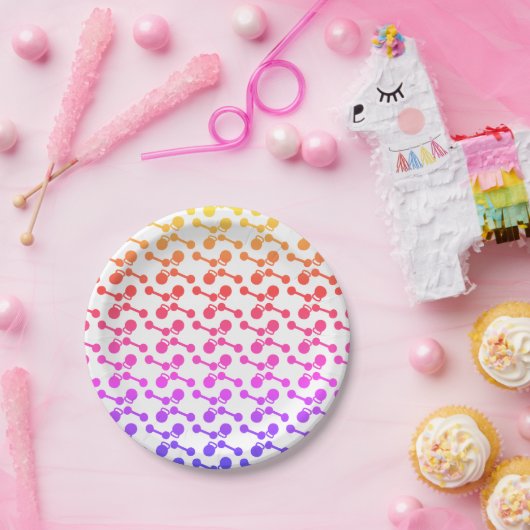 Gym Dumbbells Pattern Pappteller (Party)