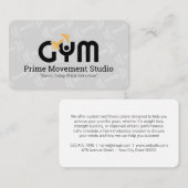 Gym Dumbell Logo | Gesundheitliche Fitness Visitenkarte (Vorne/Hinten)