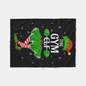 Gym Elf Christmas Family Workout Girls Women Elf S Fleecedecke (Vorderseite (Horizontal))
