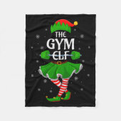 Gym Elf Christmas Family Workout Girls Women Elf S Fleecedecke (Vorderseite)