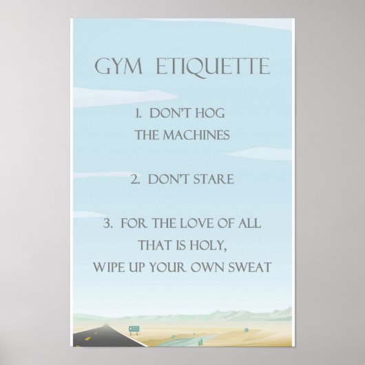 Gym Etiquette Poster (Vorne)