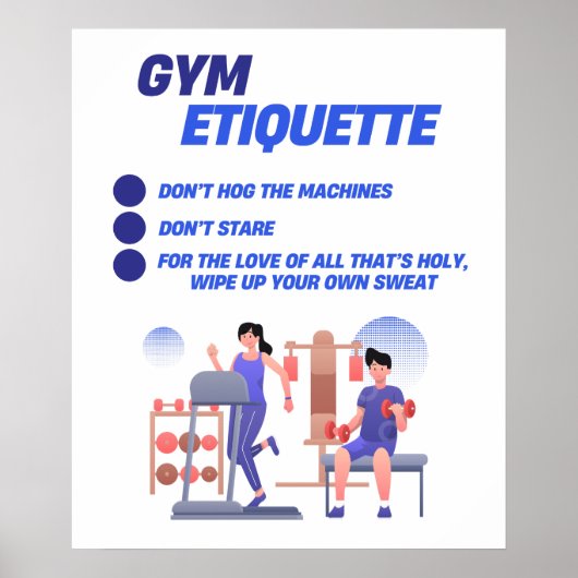 Gym Etiquette Poster (Vorne)