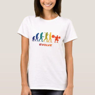 Gym Evolution Silhouette Gewichtheben Design T-Shirt