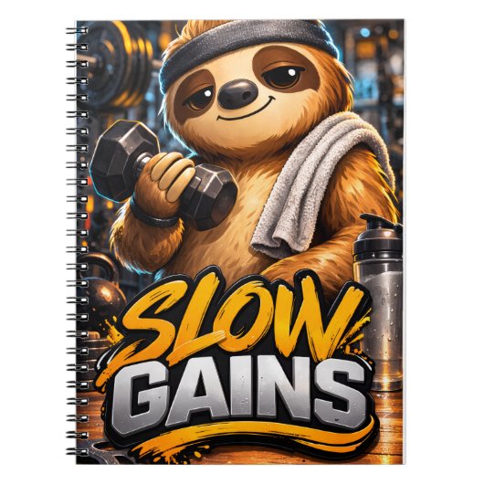 Gym Faultier - Critter Kingdom Notizblock (Vorderseite)