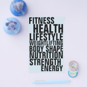 Gym Fitness Club fett Text Inspiration Flyer (Einzeln)