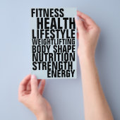 Gym Fitness Club fett Text Inspiration Flyer (Handgriff)