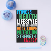 Gym Fitness Club mutig bunt Text Inspiration Flyer (Einzeln)