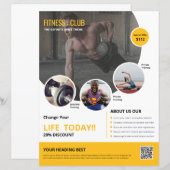 Gym-Fitness-Flugblattvorlage (Vorne/Hinten)