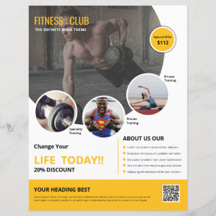 Gym-Fitness-Flugblattvorlage